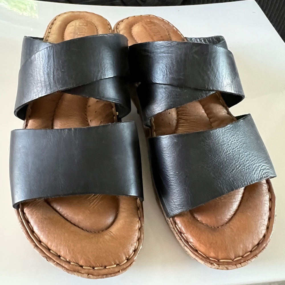 Born Leather Slides